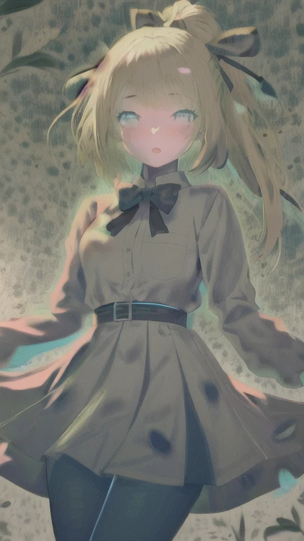 1girl, solo, (8k, highres, best quality, masterpiece:1), (full body:1.2),  (from above:1.2), looking at viewer,
an illustration of a girl,(holding :1.4), age regression, suddenly turned into ,  oversized clothes, 
surprised, (standing:1.1), indoors, 
BREAK
 hair bow, little pink bow