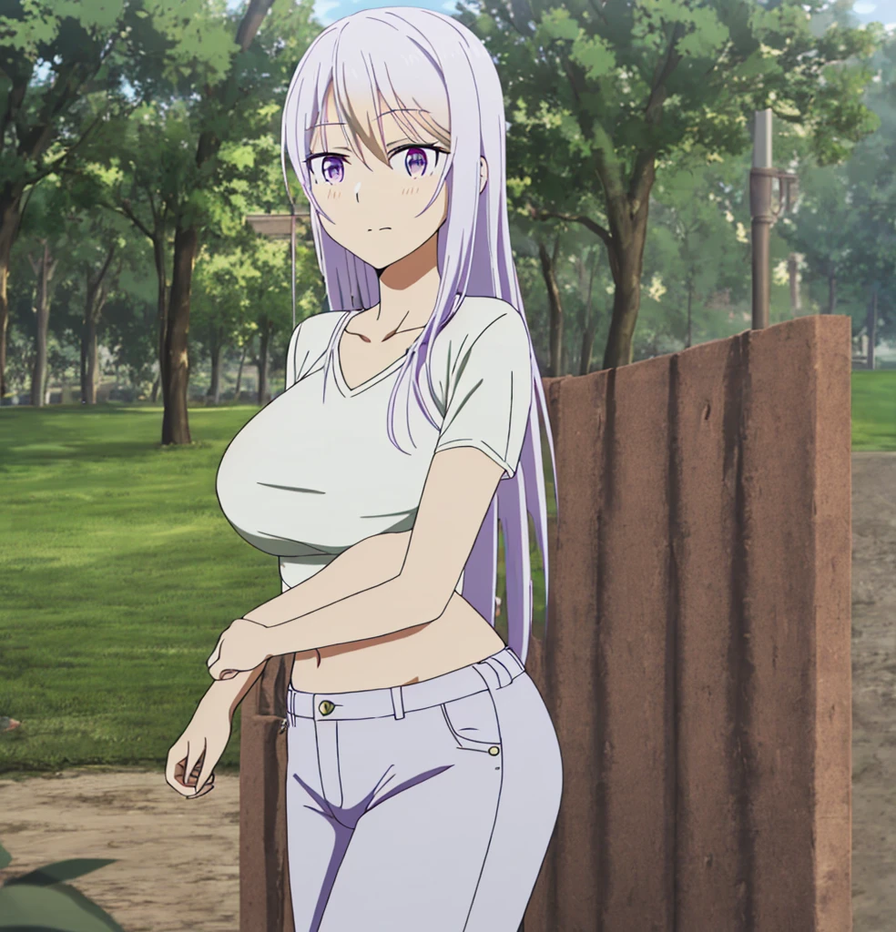 18-year-old female、the body is slim、Thin legs、sexy、（Exposing the breasts）、（完全にnaked）、anime、全naked、naked、Nipples、pubic hair、On all fours、Kneel、valley