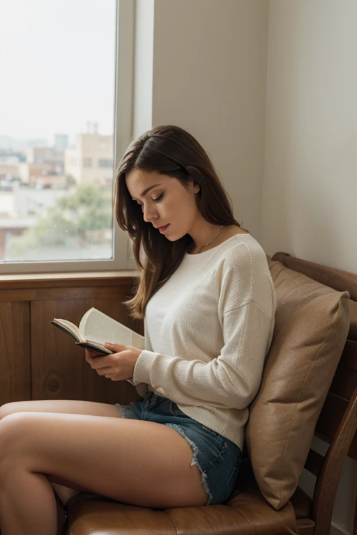 sofa , leer, libro