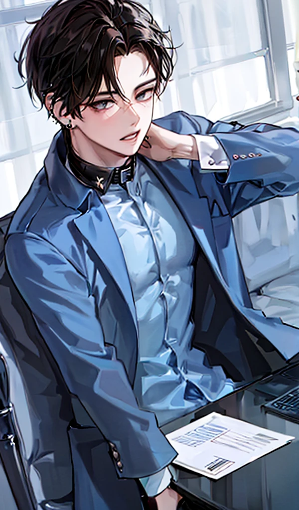 1boy,10 talents、(Man's :2) ,Handsome boy,A dark-haired、(Upper body naked:1.5)、upperbody shot、mid night 、Inside the car、dark ilumination、the chaos、absurderes、hightquality、masutepiece,8K,NSFW,
