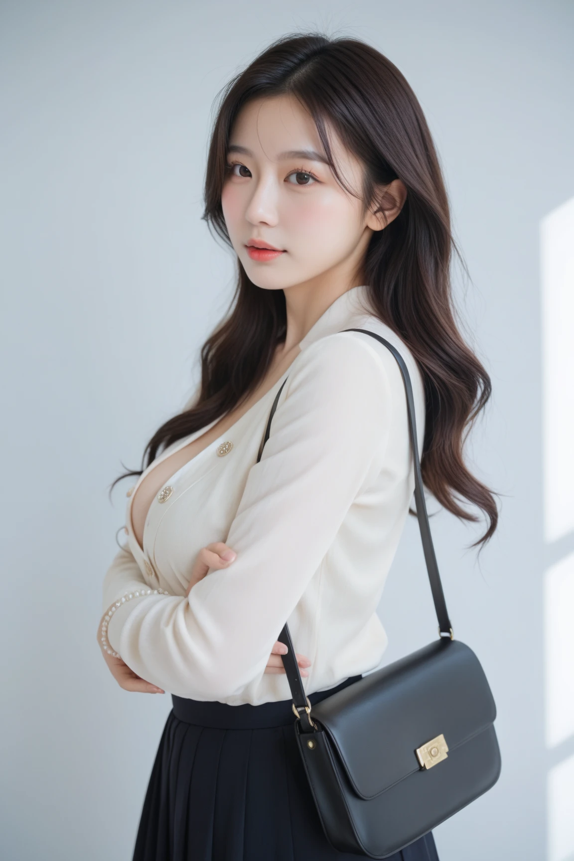 beautiful danish korean AI Influencer 21 year-old Model Christina Kim window shopping at boutiques in rodeo drive wearing her sexy sheer pink micro-mini sundress, with matching panty with accented lace ruffle detailed edges tightly hugging around bubble derriere