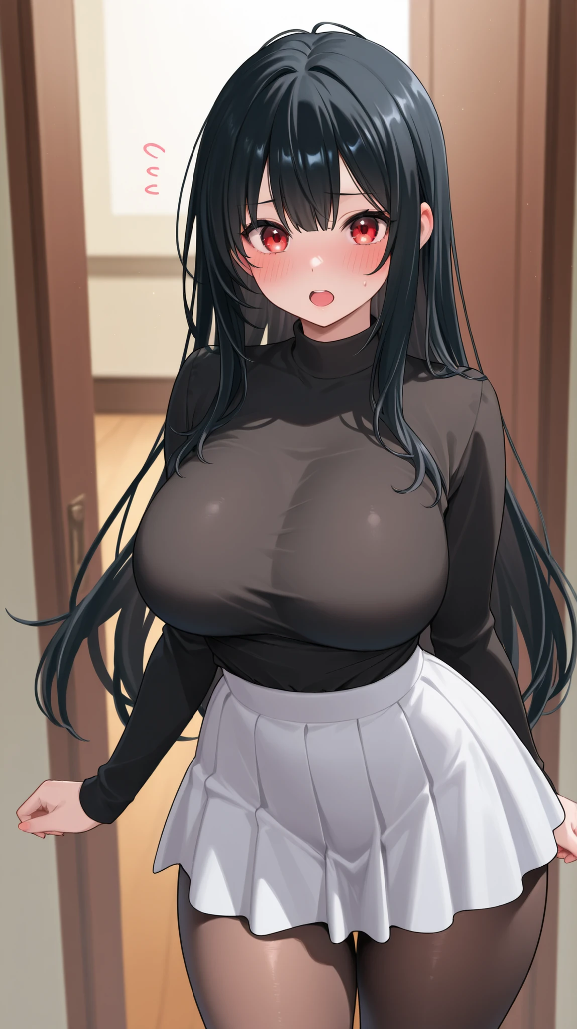 One Girl、Black Hair、My breasts are being touched、Nipples pinched、Sticking out tongue、Drooling、My cheeks are red、I'm nervous、A troubled look