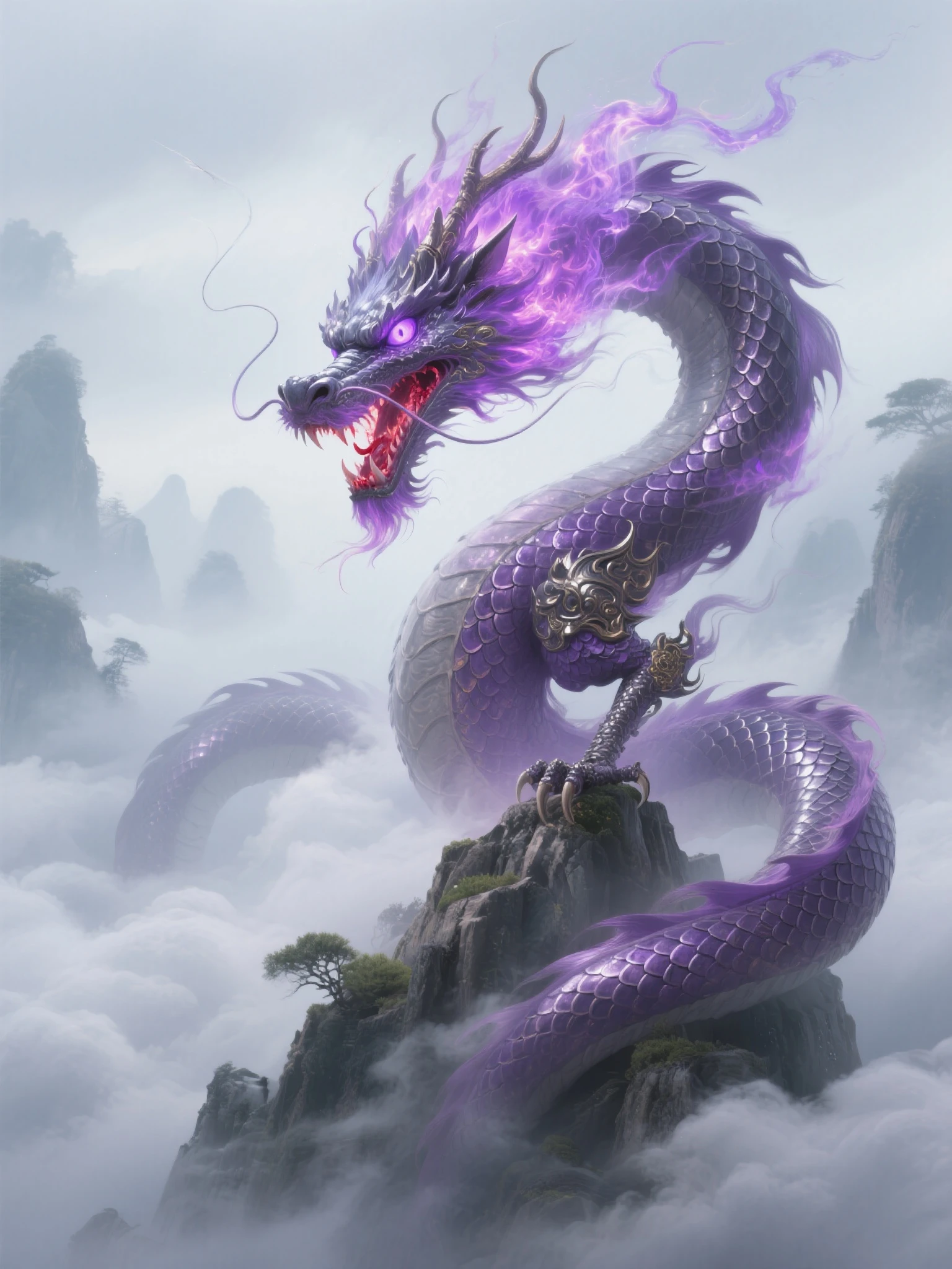 In front of them was a towering mountain,surging purple qi,and surging auspicious light. At a glance,one could tell that it was a rare pure land in the human world. That hill rises like thousands of authentic rules,
Inside the mountain gate,it was extremely holy. On top of the huge mountains,there were jade towers,divine waterfalls falling,immortal light rising,auspicious qi lingering,it was amazing. Those mountains are even more fragrant with holy medicine and colorful,
There was also a huge lake where ancient divine dragons were raised. They were regarded as ornamental fish insects,and they occasionally spat water and electric light,Emerald Dragon,jade,jade sculpture,