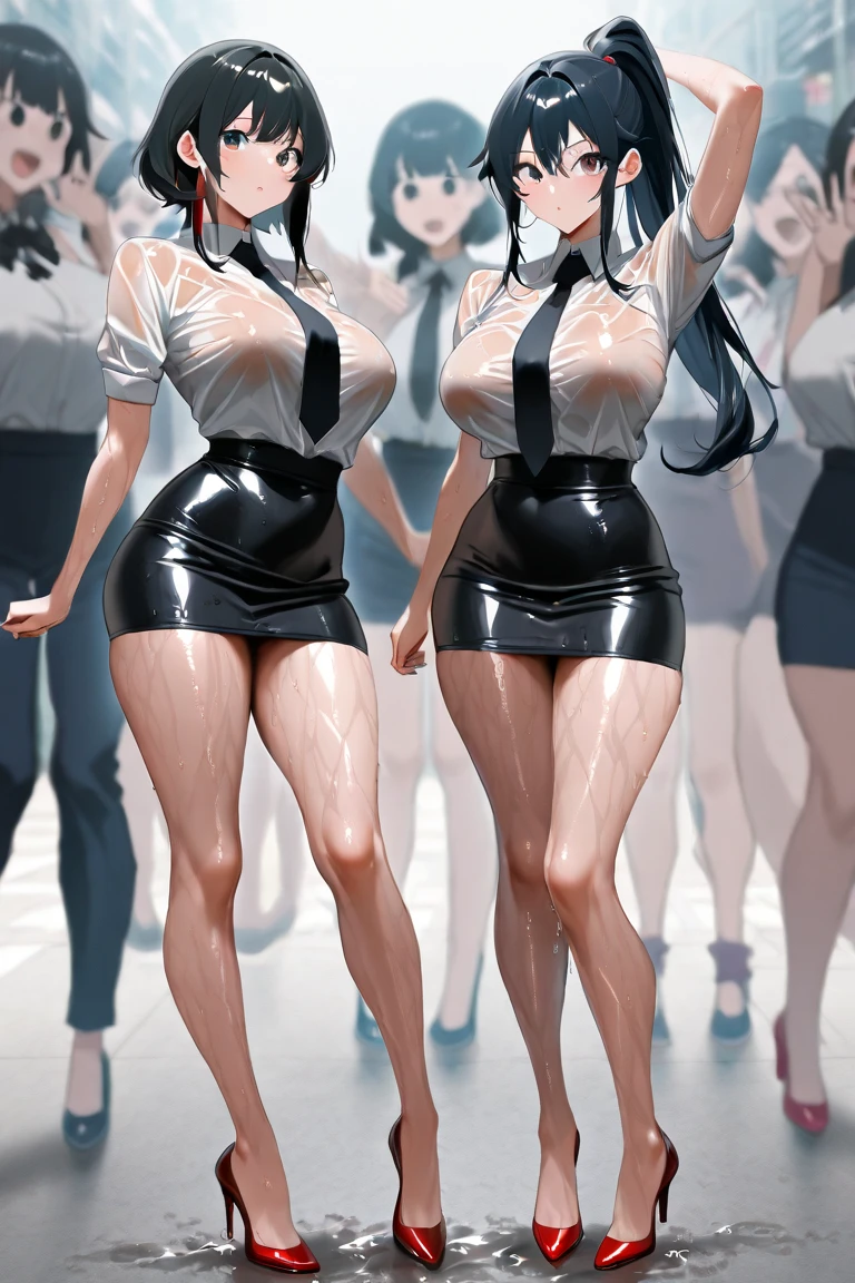 shift dresses,,see-through transparent clothes,Rounded chest,Rounded buttocks,Orgasmic face,Exposed clothing,,Soak the tummy,fleshy feeling,slightly fat big breasts,pubic ,
