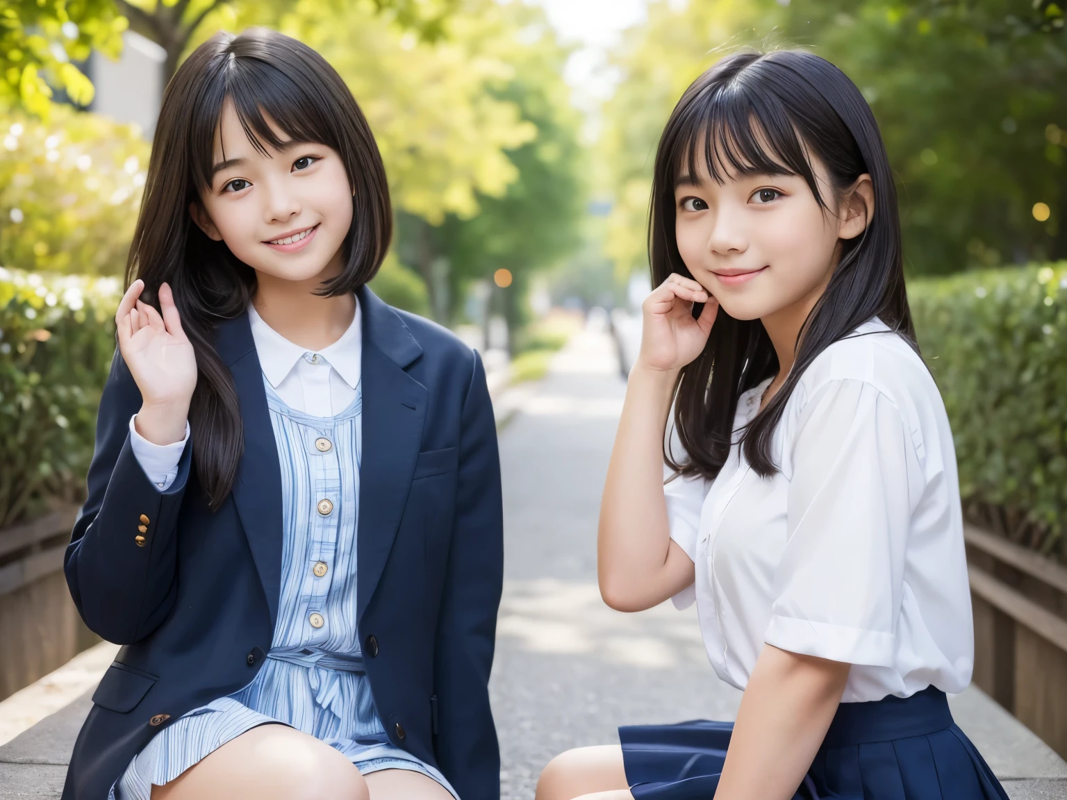 ((Duffle coat、high school girl、mini skirt、Thighs Thighs Thighs Thighs、Sheepskin boots、squat、Spread your legs、Detailed panties:1.2))、(Realistic、Photorealistic、Ultra-detailed、Highest Detail Skin、highest quality、masterpiece、超A high resolution)、Realistic skin types、Japan uniform、Simple Background、Cute Japanese、18-year-old、Young girl、Has bangs、double eyelid、drooping eyes、Cute Smile、Charm、purity、Double teeth、Have a look at this、Winters、It&#39;s snowing、Thick check muffler、The wind is blowing、Photographed from the front、Shooting from below