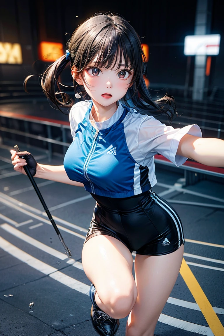 ana de armas from naruto using dva costume from overwatch,masterpiece, best quality, White background.