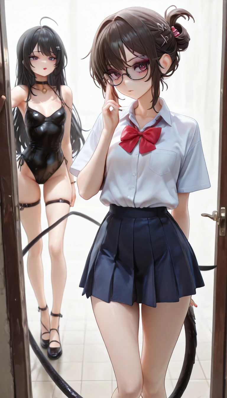 masutepiece, Best Quality, Five girls in the classroom,(5 people standing:1.2),Standing,Teenage, Looking at Viewer,l Group shot, harems,nffsw,Underwear,(pantiy),Realistic,School uniform,(Dark blue blazer and white shirt) ,(Dark blue pleated skirt),Blue Ribbon ,(Looking back, ass grab:0.9),(Beautiful eyes:1.3),frombelow,From below,Kinney,(skinny:1.2) ,Slender thighs, Long body, novel illustration,(Smelly eyes:0.5),closed curtains,(shirts lift,lifted by self:1.5) ,Dark Persona.Skirt lift front,(Panties:1.3),