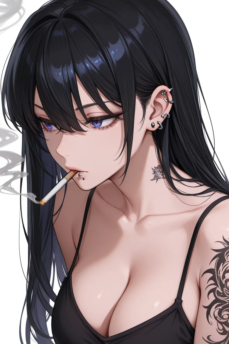 score_9,score_8_up,score_7_up,1girl, a rendition of the 1 of spades as a person, sexy and badass