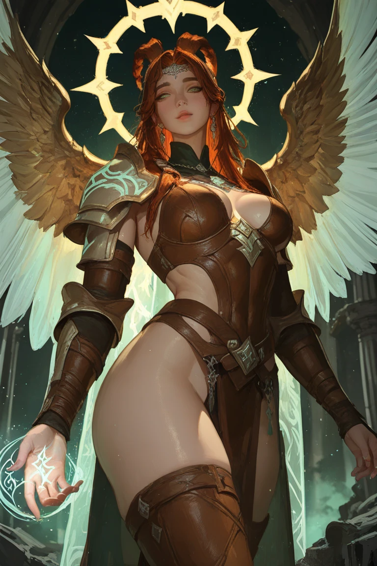 ((Jennifer Garner as Electra)), ((very muscular body)), ((red hair)), ((Electra)), ((angelic armor)), ((angelic warrior princess)), ((camel toe)), ((cameltoe)), ((topless)), ((Holding weapon and ready for battle)), masuter piece, best qualtiy, ((realisitic)), ((1 person)), 8K picture quality, extremely delicate and beautiful, magnifica, Official art with attention to detail, Ridiculous, unbelievable Ridiculous, huge filesize, ultra-detailliert, ighly detailed, (Pretty girl), (Detailed and petite girl),, ((Perfect female figure)), Slim waist, Cover your chest with your hands, (tattoos all over body)), With a powerful presence, Her body decorated with a unique blend of abstract and realistic designs, Digital Art, Altgerm, hyperdetails, Top Fade, Cowboy Shot, Dark Fantasy,