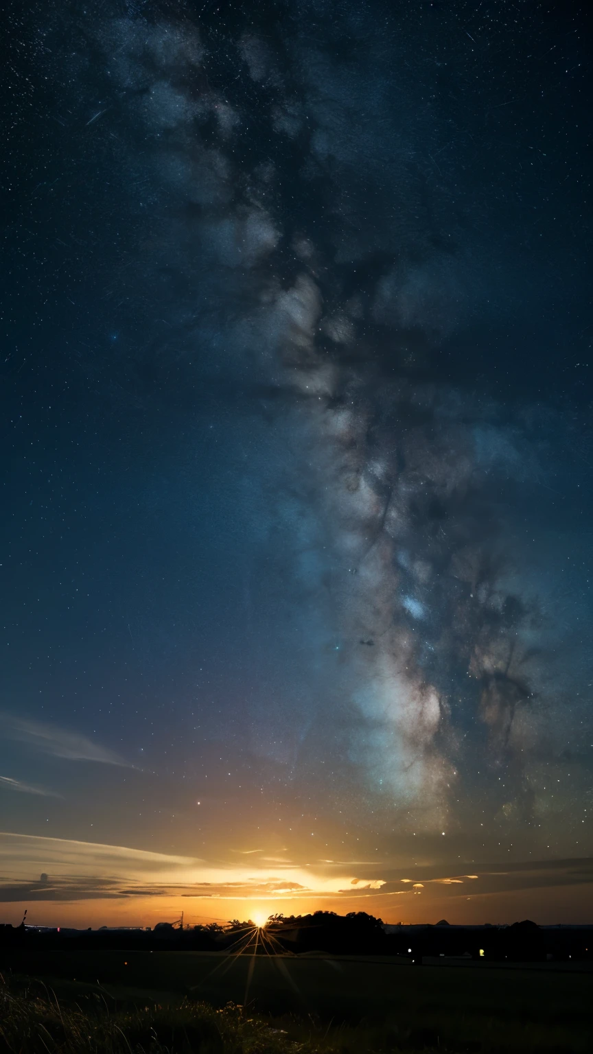 starry sky　dawn　Transparency