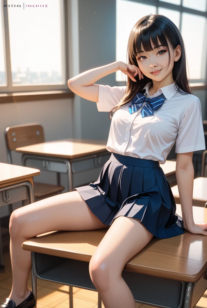 hoog detail,high high quality,tmasterpiece,(little breast)),Impatient pet pose,School Classroom,legs spread open,dual horsetail