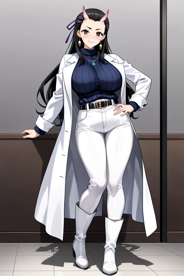 <lora:ban-lora-v1-128dim-10ep-naivae:0.8>, ban! \(bansankan\), (ultra detailed, absurdres, perfect female body), ((extremely detailed shoes, perfect face, perfect eyes)), (((extremely detailed legs))), mature female, (full body), hdr,
<lora:minazukikyouko-nvwls-v1:0.9>, minazukikyouko, black hair, glasses, large breasts, glasses, earrings, necklace, red sweater, turtleneck, labcoat, black miniskirt, pantyhose, high heels, (dark pantyhose:1.2),
walking down the street, empty street, {walking toward the camera|(((viewed from the side)))},