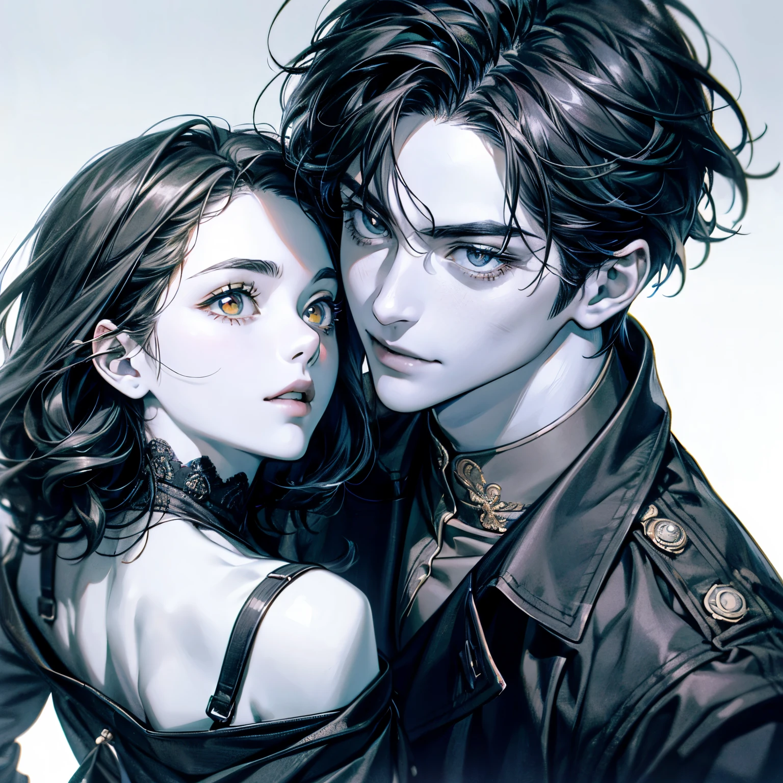 最高級の糸人形を描いた魅惑的なmasterpiece。Expressive Eyes、Convey Deep Feelings。((masterpiece:1.2))、( best quality )、( photorealistic、 photorealistic:1.37)、( details)、( and a very attractive smiling man)、( very beautiful symmetrical face )、( attractive man)、(Eye-catching highlights)、( high resolution)、(32K)、(非常に details)、(美しく detailsな目)、( Official Art)、{{masterpiece、 best quality 、非常に detailsな CG、均一な 8k high resolution、 Cinematic Lighting }}、(美しくMidea:1.2)、( Anatomically Normal 、8k、16k、超 details、Midea)、( best illustrations)、8k、3D、joy、 clear clean background of air 、Midea雰囲気、 The color is dull、 Dramatic Studio Lighting 、 high contrast、 Photorealism 、full body、(is wearing a trench coat)、( dark haired man)、 orange eyes 、 Create a vivid impression 、 get away from the camera 、 anatomically accurate、The intricate joints of the puppet are finely detailed, creating a sense of lifelike movement and grace. The puppet, with expressive eyes and a perfect face, moves with finesse and grace, its fine joints articulating each delicate movement with precision and artistry. Overall camerawork of the play