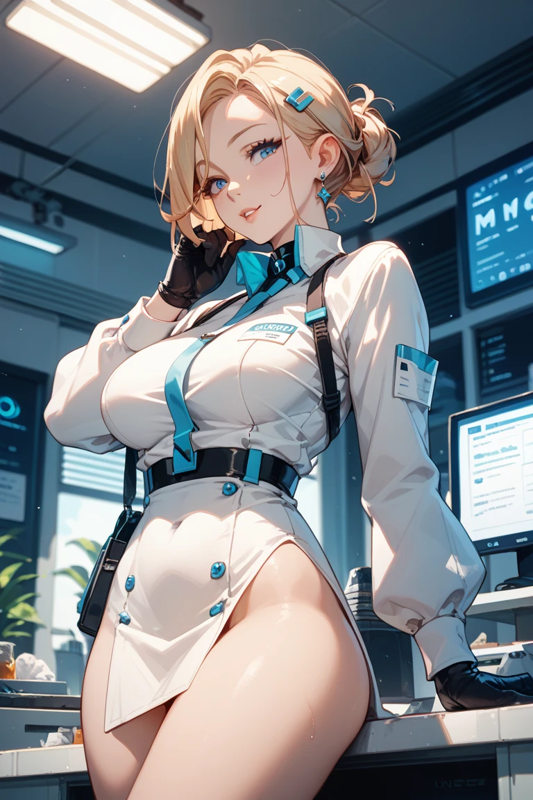Sexy female laboratory assistant 

