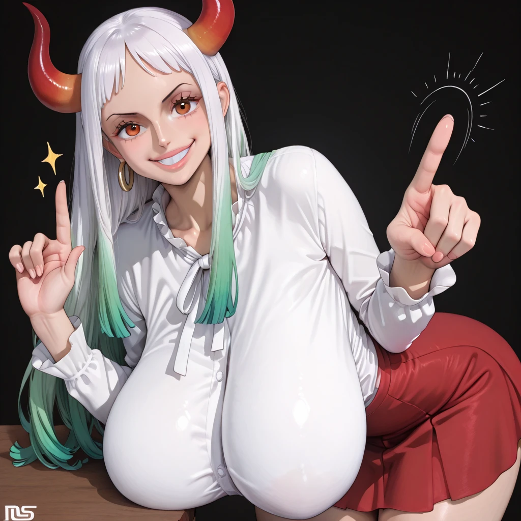 Score_9, Score_8_Top, Score_7_Top, Source_Anime, solo, solo girl, Guba Falicia, happy, white hair, pointed ears, horns, exposed breasts, front view, big breasts, ahegao, translucent squirting from pussy, covered in semen, large areolas , bust 190cm, breasts too big, nipple piercings, mature woman, nude, drawn in the style of Granblue Fantasy, full body on display, a large amount of milk gushing from the nipples, slut, hips forward, hands folded. . Peace sign, almost every part of my body was white with semen and covered in cum. There was a lot of drool coming out of her mouth, and her boobs were so big that they almost reached her lower abdomen. Her boobs are insanely long, about a third of her height, with lots of milk, and her entire upper body is covered with huge boobs. she is naked She's leaking a lot of pee, her tits are producing a lot of milk and she's sprinkling it around a lot, and her pussy is open too. I have a piercing in my clit、her pussy is pierced、 Her pussy is leaking a lot of yellow pee, Her are so big you can't see her tummy, she has a dildo in her nipples, There's a lot of semen on her face, stomach and