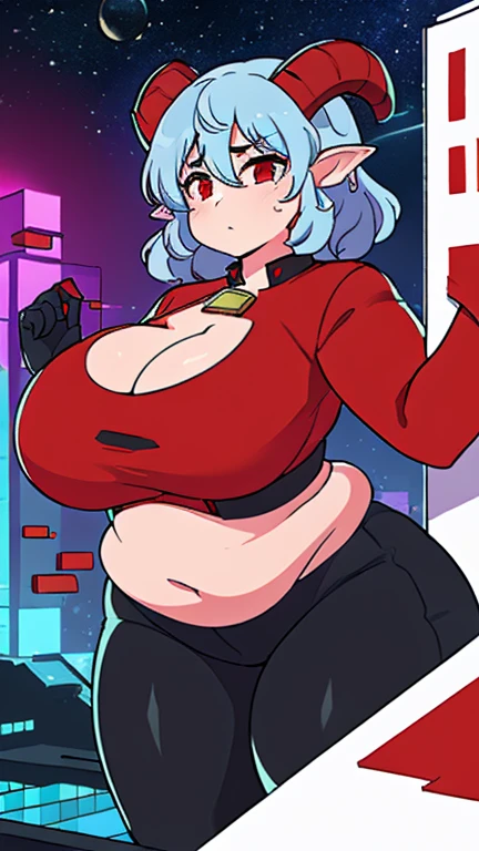 score_9, score_8_up, score_7_up, score_6_up, score_5_up, score_4_up, (source_anime), huge breasts, (1girl),(masterpiece, best quality, ultra-detailed, super high resolution), anime style, 1girl, custom-made wine-colored long sleeve gabardine shirt with no visible buttons, black striped fitted dress pants, sleek and form-fitting, large headphones on head, simple dynamic pose, confident stance, minimalistic background, full-body view, smooth shading, clean lines, vibrant colors, cinematic lighting, Speaker Woman, humanoid female with a large red speaker for a head, sleek black pinstripe suit, fitted jacket with a tie, long sleeves, form-fitting pants, confident and assertive pose, black gloves, glowing red, vibrant red background, siple lighting, dynamic composition, smooth shading, clean lines, clear focus, full-body view, robot_head_speaker, real human body, robot_head_speaker_woman, robot_head, Black full body suit elegant with stripes with, Red shirt underneath,