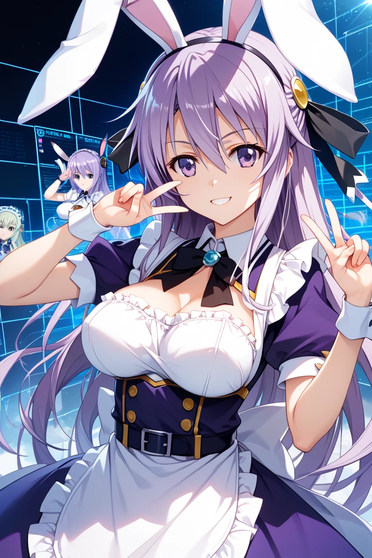 (extremely detailed CG unity 4k wallpaper),(masterpiece),(best quality),(ultra-detailed),(best illustration),(best shadow),(absurdres),(detailed background), <lora:OGT_Kanzashi_Sarashiki-v1:0.7> Kanzashi Sarashiki, 1girl, pantyhose, solo, animal ears, glasses, playboy bunny, rabbit ears, wrist cuffs, blue hair, breasts, bow, full body, detached collar, leotard, black pantyhose, cleavage, bowtie, fake animal ears, looking at viewer, medium breasts, simple background, purple eyes, long hair, covered navel, green leotard, white background
