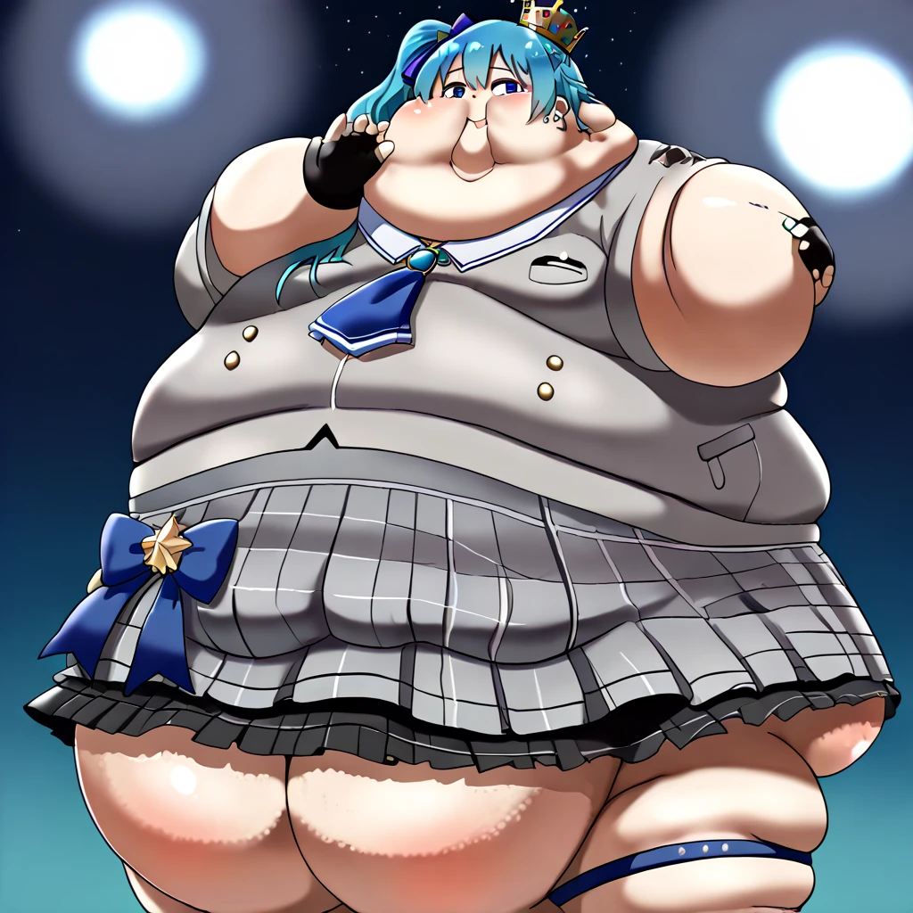 Fat_neck , Fat head , Cheeks big enough to crush your eyes , Cheeks big ...