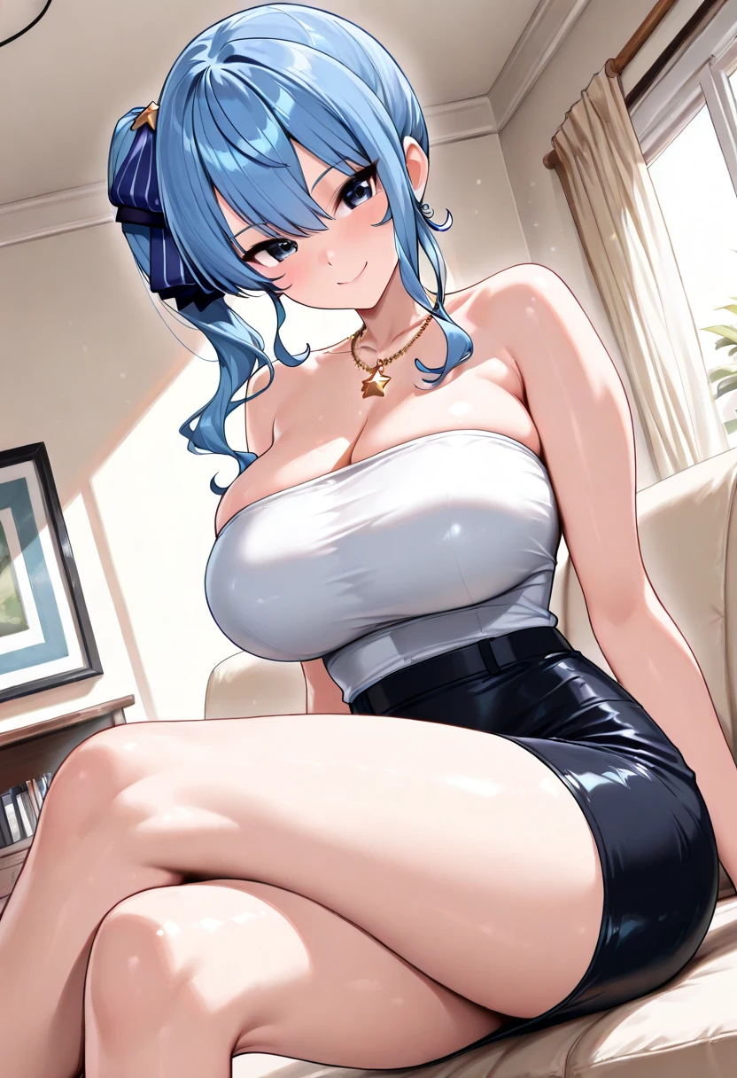 nsfw,large breast,nude,blue hair,glamorous