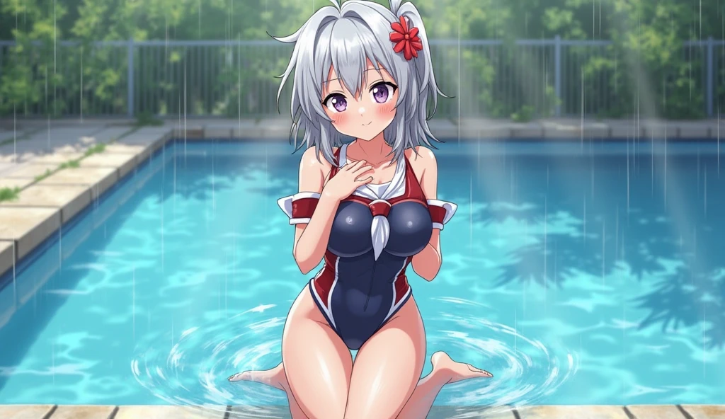 Top image quality、top-quality、masterpiece、NSFW、1a person、独奏、full body Esbian、kashima、A smile、embarrassed from、red blush、White hair、Twin curls、beret、Colossal tits、(Sucking a)、bondage outfit、highleg、to stand、Open legs、(Black High Socks)、(Brown loafers)、stares at the camera、((crotch grab))、((Spread )) 、((uterus))、(spread pussy)、(Love juice)、(sweat)、(a park)、(Benches)、(crowd)、(audience)、