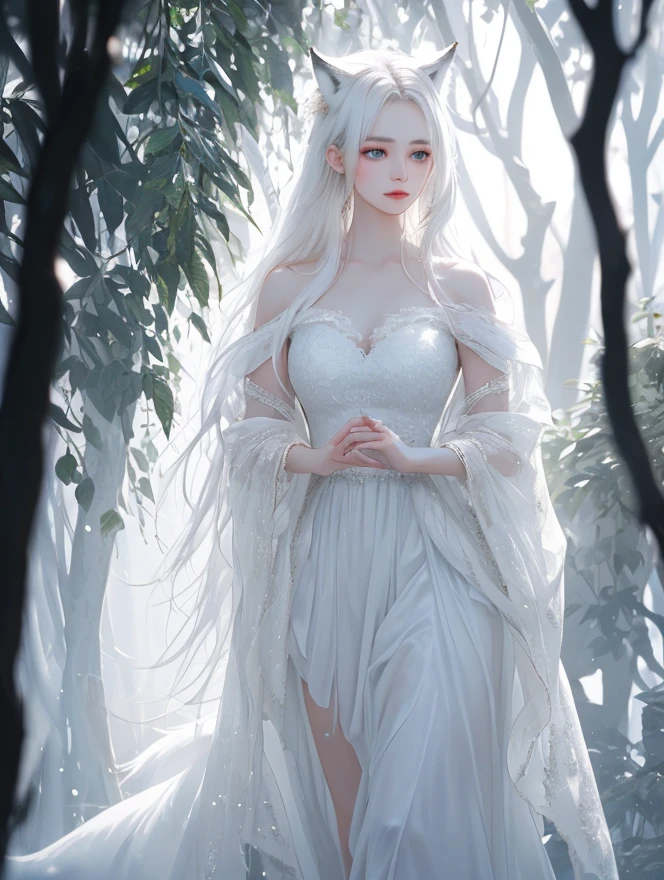 Angel walking on water、Whole body、8K、realphoto、超A high resolution, Master Parts, Best Quality, nffsw , cinematic images,Lovely girl、ann、16years old、Anglo-Saxon、Green eyes、二重まぶた、drooing eyes、(Very, very big eyes:1.7)、Dark eye shadow、The lips are very thin、The tip of the nose stretches beautifully、the tip of the nose is small,,,,, ighly detailed , gold hair、Straight short hair、ssmile、 Sweet look 、a very beautiful woman、legs are long、 Very clear shadows , jewely , A detailed eye, very intricate, shiny skins , Perfect Brilliant, Perfect Lighting, Dramatic shadows ,White tiara on head、Greek see-through white dress、The back of the dress is wide open、Small angel wings on the back of the shoulder、The chest and waist of the dress are white lace、Underneath the dress is a white mini skirt、Lace white gloves、holding a bouquet of white flowers with both hands、White see-through veil from the back of the head、Silver necklace around the neck、
