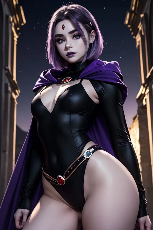 young white woman, fair skin, lilac hair, blue eyes, in a sexy and glamorous pose, dressed as Batman