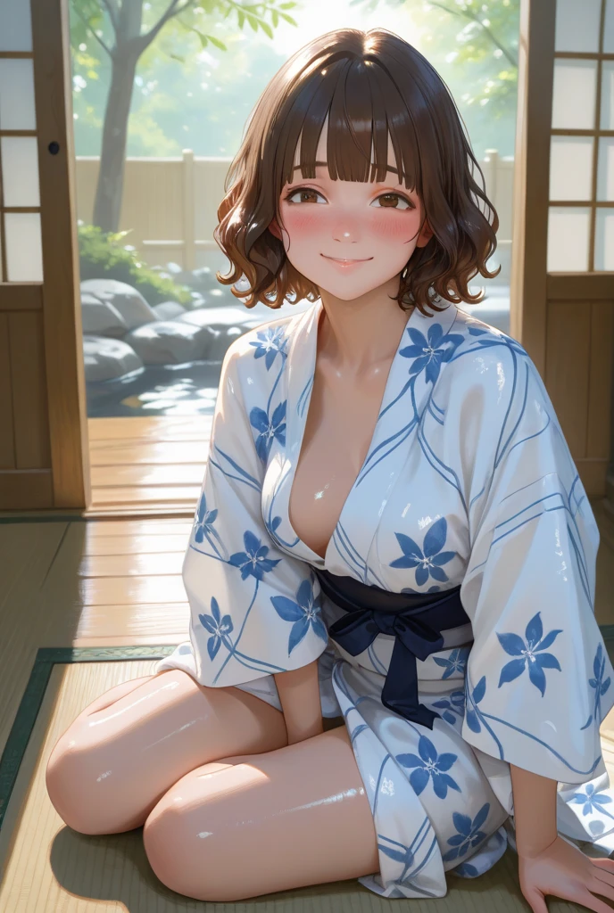 （Enrich the image，masterpiece-level quality）Belas artes CG 8K，Postura de deusa，squatting, virilha，Fino e macio, seios grandes, translucent skin, Cabelo Aqua Blue, A beleza dos cabelos extralongos, cabelos lisos super longos，The skin is clear and juicy，Uniforme Big JK，Perspectiva Parte 1.2x efeito de silhueta melhorada，Exquisite pattern of transparent blues in pajamas，The details are intricate and exquisite，The background is slightly blurry，Charming and lascivious leg seduction，Babar，Seios grandes extra-grandes，corar，