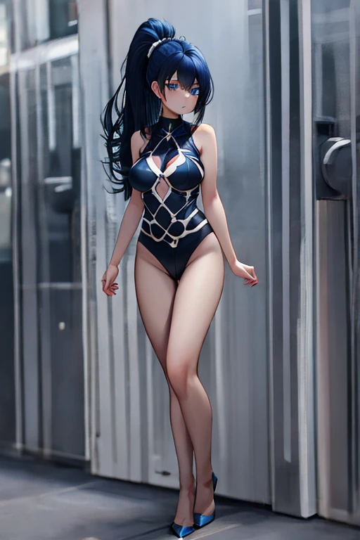 ((1girl, solo, full body, full body front)), (perfect anatomy, perfect hands, perfect legs), beautiful body, natural proportions BREAK

((extremely detailed face)), (beautiful detailed eyes:1.6), (realistic pupils, realistic iris:1), expressive eyes, looking at viewer, (clear eyes:1.2), (sharp facial features:1.2), (hyperrealistic:1), (detailed skin texture:1.2), smooth skin, (black   hair), (blue eyes), (long hair:1.3), red tassel earrings, hair ornament, hair stick, glasses, semi-rimless eyewear, red-framed eyewear, ((mature female)), (detailed lips, attractive lips:1.2), (glossy lips:1) BREAK

(skin tight:1.5) BREAK

(masterpiece:1.2), best quality, high resolution, (highly detailed shading), (realistic lighting:1.2), anime-style, perfect lighting, vibrant colors, dynamic tones, striking hues, 8k, absurd resolution, perfect shadows, hdr, UHD, ambient lighting, realistic, ultra-realistic, photo realistic, highly detailed, rich detail, luminous colors, fine texture, intricate design, professional illustration, (soft light:1.2), (illustration:0.8)