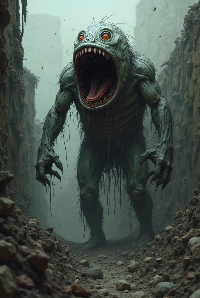 His appearance was still humanoid, but he was now over two meters (6'7") tall.
His nose had disappeared, leaving only two slits on his face and his mouth was full of several rows of shark-like teeth. Faluel immediately recognized the Emperor Beast known as Tyrannical Eye, or just as Tyrant.