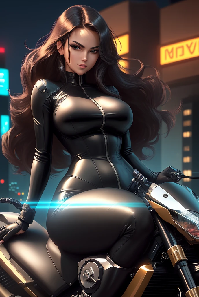 nsfw、(masterpiece, Highest quality, Super detailed:1.3), Perfect composition, 4K, (Very detailed, Super detailed), Patent leather leotard、Long gloves、Knee-high boots, High resolution, 8k Texture, Attention to detail, Very detailed肌の質感, Magnificent details, High Sharpness, One girl, (Fine grain:1.3), (25-year-old woman:1.3),(Riding a big motorcycle)、((Face down on a motorcycle:1.3))、View Viewer、smile、Butt Emphasis、Erect nipples
