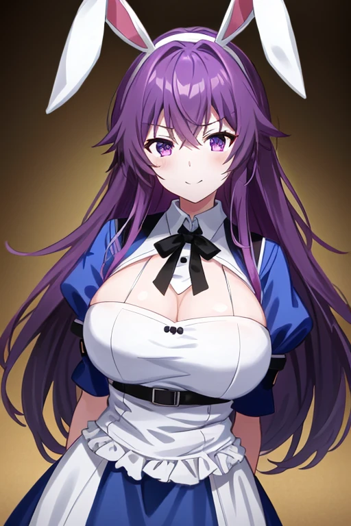 Fox Girl, Large Breasts, Voluminous purple hair, masterpiece , Red eyes, hd, Head to Chest, buried in my chest、Underboob、Double teeth、tooth、Cheerleader