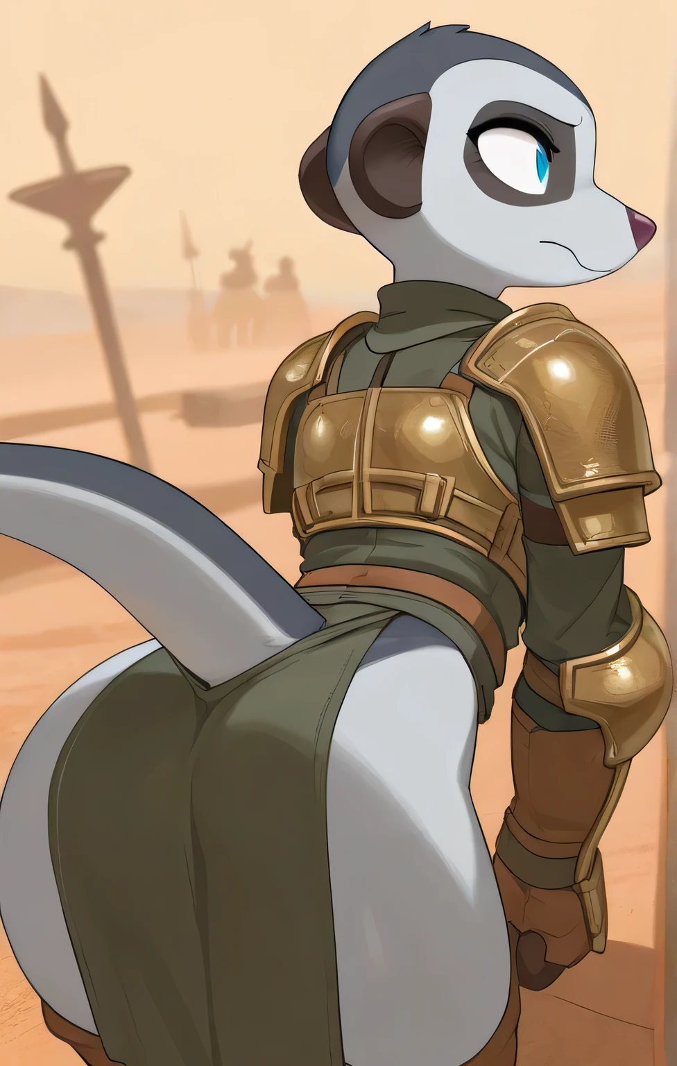 (ultra detailed), a beautiful and detailed full size portrait of a female anthro mustelid, stoat, tail, (((white body, fur, white skin, white hair))), green eyes, bedroom eyes, High Dynamic Range, detailed eyes, big body goddess, kenket, Ross Tran,ruan jia, trending on artstation,foxovh, cenematic lighting, big breaths, big , big , (((green armor, black under shirt, black skirt, black leg wear,))), stone wall, grass, standing, sewer entrance, medieval setting, full body, big butt, big butt, high angle view, rear view, pov sex, getting penetrated by a human, penis in vagina, looking back, looking at viewer, cum in vagina, after sex, sad, open mouth, eyes mid closed, sweating, looking at viewer, fog, night, detailed background,
