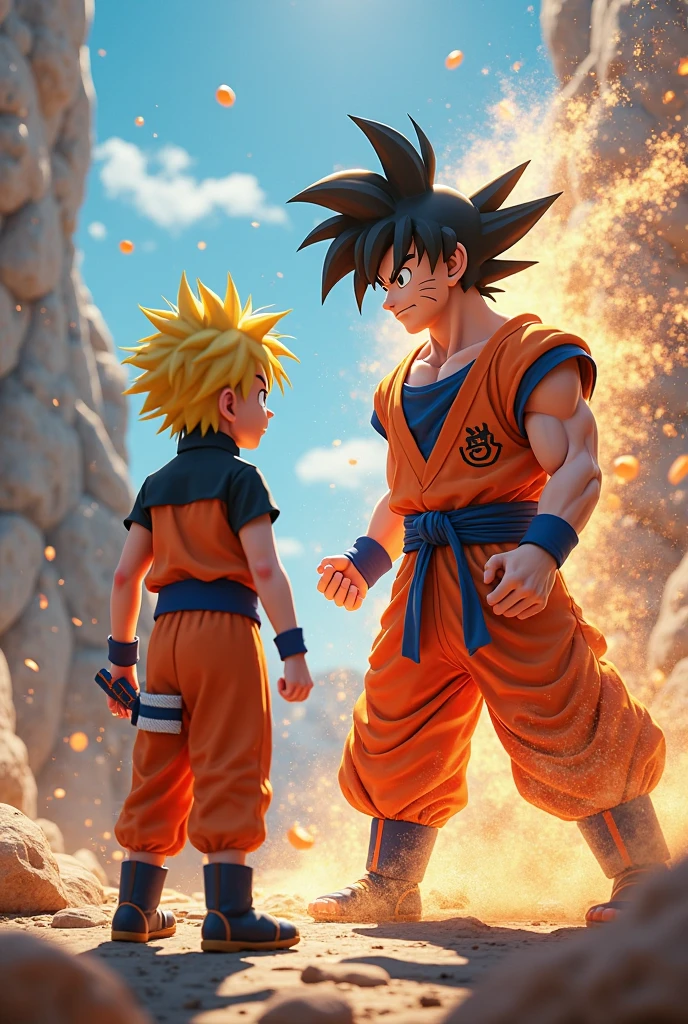 Make me a Goku character mixed in with The Simpsons