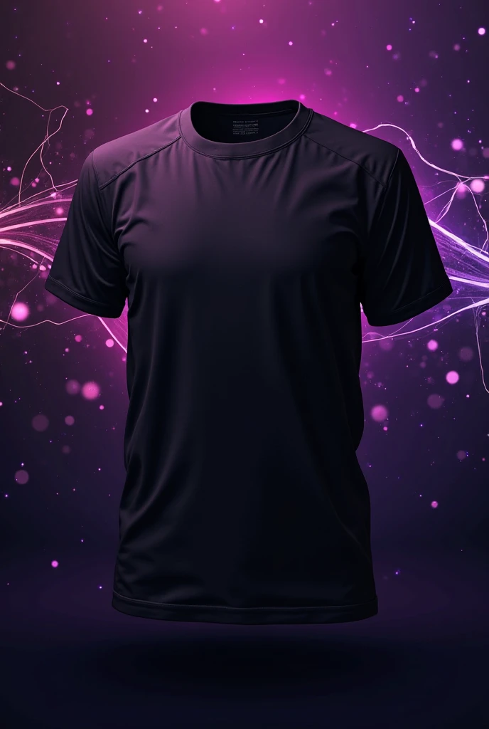 Black team shirt with a purple gradient on the bottom and on the sleeves as well, the collar must be purple too.Make some details about the computer science relationship