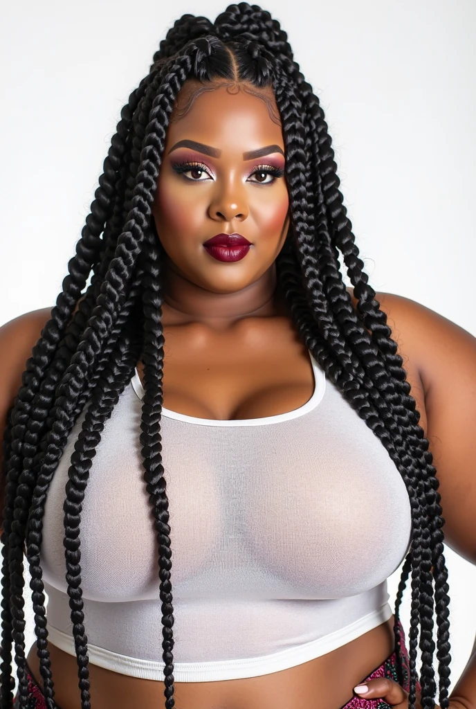 <lora:L1lyD10r_v1:1.0>, high quality, high resolution, warm Halloween costume with collar sweater winter coat, black african woman, big lips, big tits, makeup, L1lyD10r_v1, big breasts