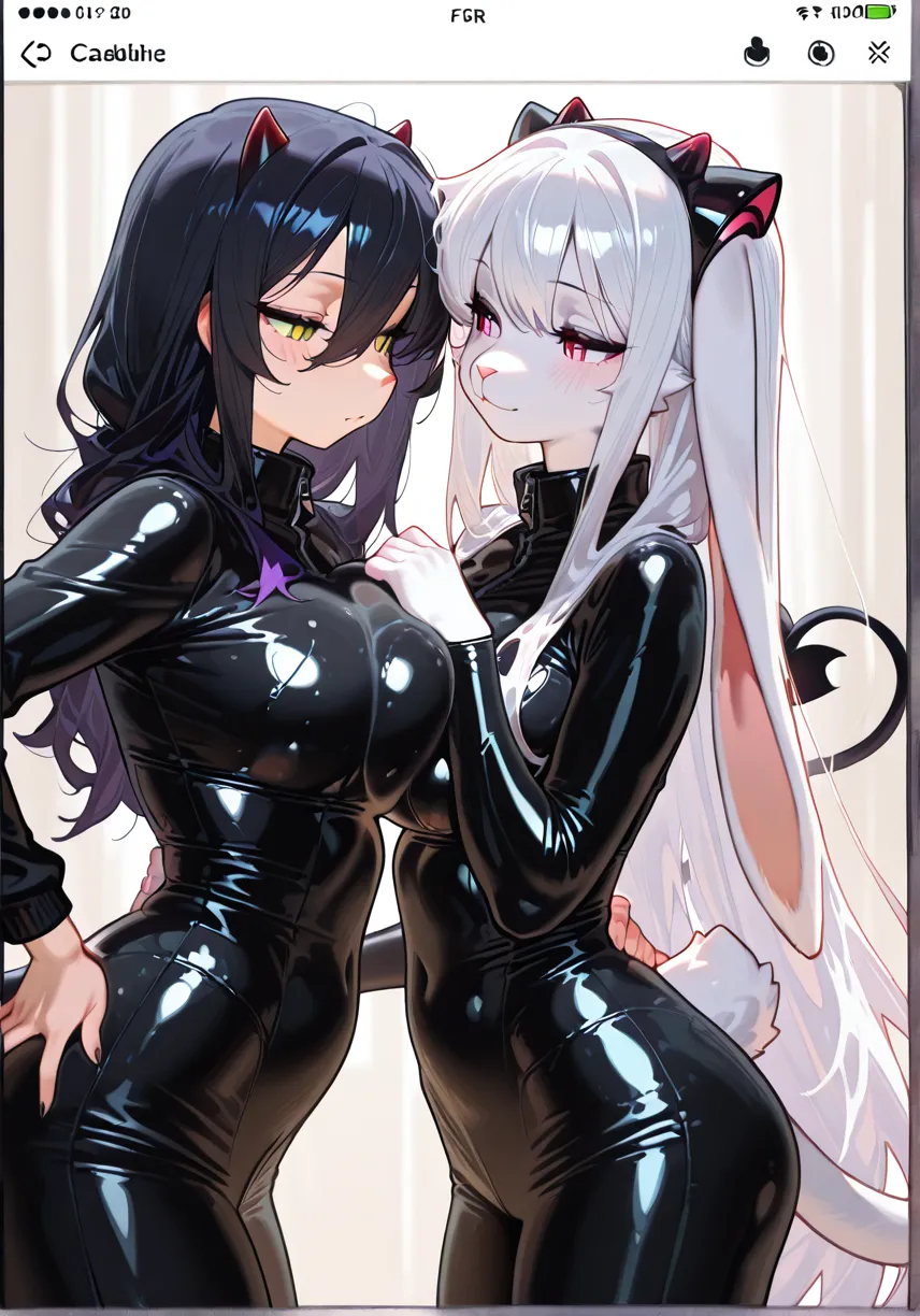 girl, (((white skin, bright white skin, pure white skin, pitch black hair, messy black hair, bushy black hair, crazy black hair, long hair))), small breasts, medium thick thighs, ultra cute face, random colour elements on skin, beautiful lights and shadows, ambient light, ultra detailed skin, volumetric light, looking at viewer, (hot pink neon eyes, hot pink neon scleras, glowing hot pink scleras, demon eyes), thick black eyelashes, long eyelashes, walking foraward, fashion show stage, top teeth exposed, fangs, fangs exposed, hot breathe, steamy, steam, ((black thigh high lace up boots, black fingerless elbow gloves, black collar, black silk underwear, small black leather belt across boobs)), cute girl, young girl, squinted eyes, seductive gaze, seductive grin, slim body, slim belly, belly exposed, arms down,