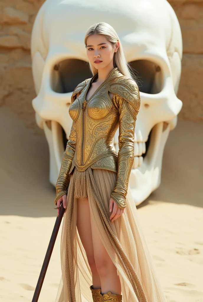 (Emma Watson) Sexy princess Leia Slave outfit, in a dark cave