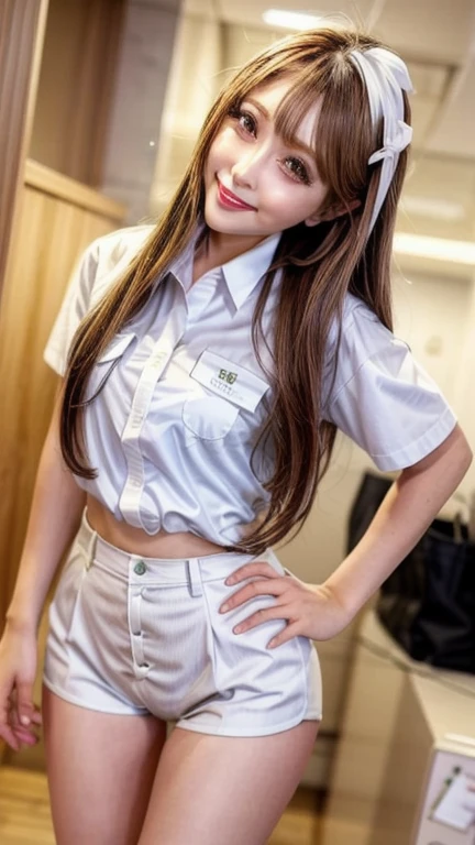 realistic, realistic details, detailed, (((1 girl, cute, delicate, beautiful, slender, petite, long hair, medium breast, uniform, portrait, nice hand, simple background))), (ulzzang-6500-v1.1:0.1) <lora:C_bellamana_v1_realistic:1>