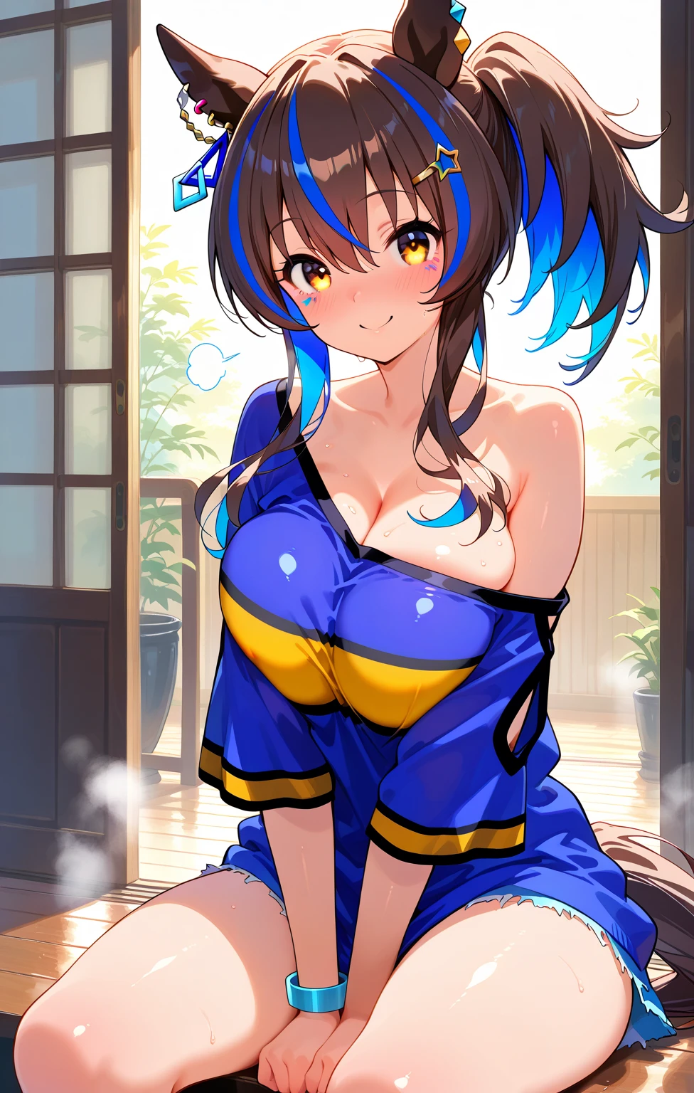 (masterpiece, 4k, best quality), 1girl, solo, kawaii, cheerleader, cleavage
