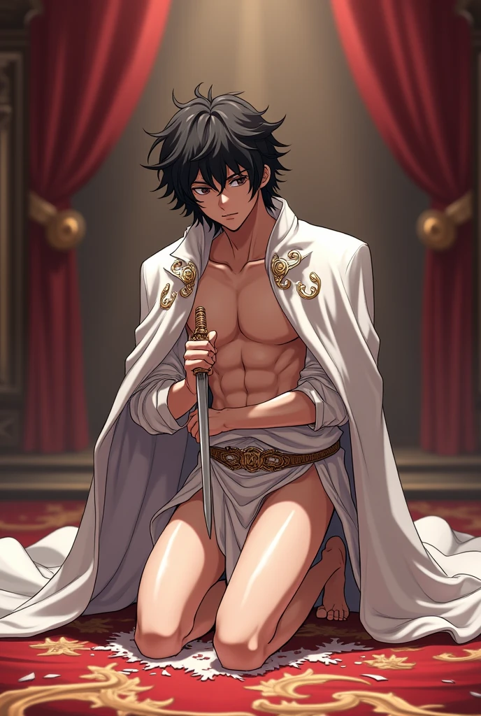 realistic, masterpiece, intricate details, detailed background, depth of field, muscular, Photo of a handsome Korean magician, (Young Korean man looking like a K-pop idol), 25 years old, (white and short hair), voluptuous crotch, earth spell, sorcerer, wearing a long hooded cloak, sexy muscular, wearing a thong, pectoral focus, earthmaniac, white skin, pale