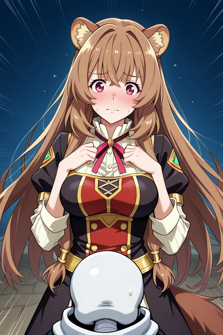 Chubby, woman, brunette hair, long frizzy curly hair, amber eyes, fantasy clothes, Fat, round body, Chubby face, Be red in the face, freckles, solo, shy