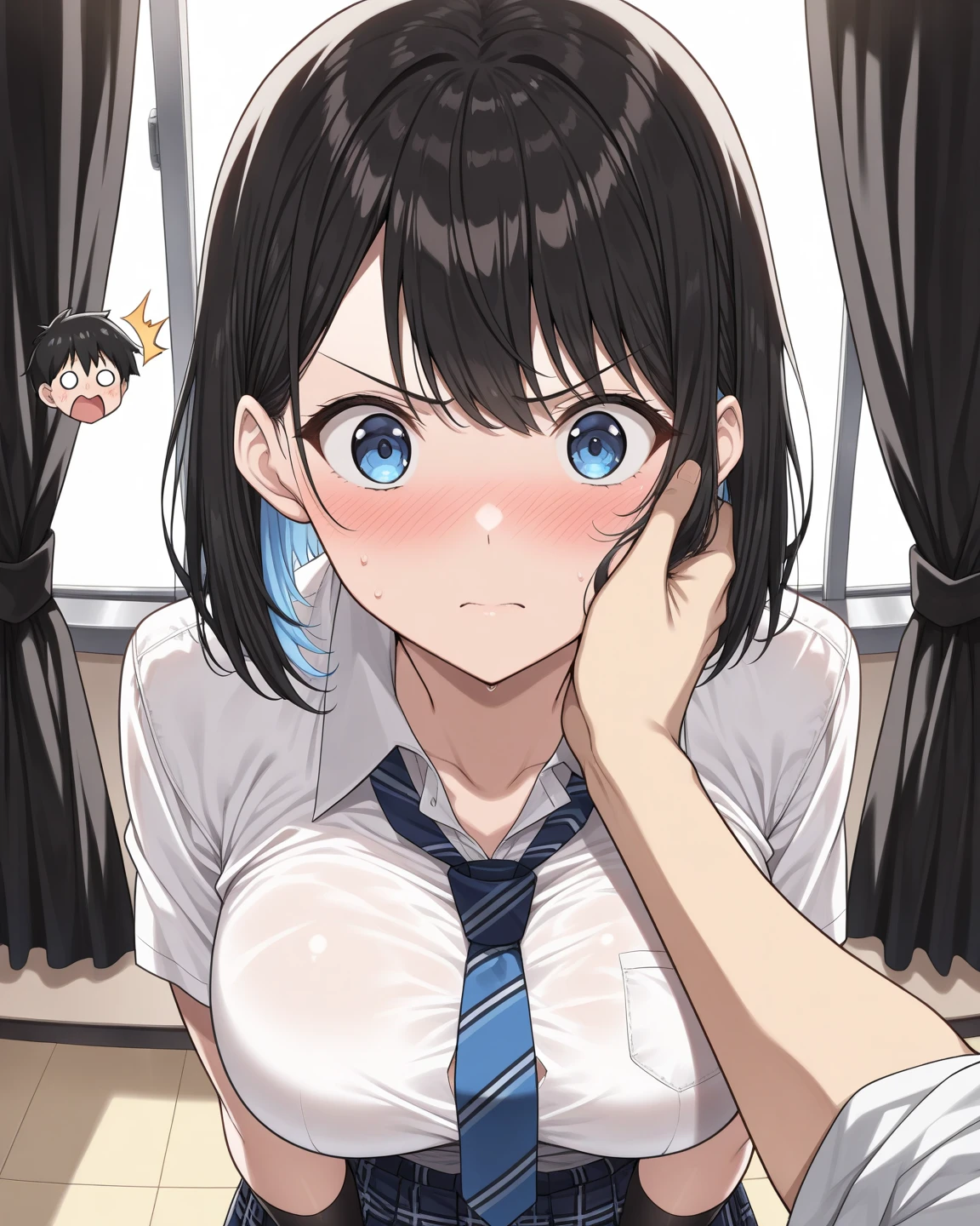 Blow Images、facial画像、middle School girls、Upper body only、Hand holding penis、I'm sucking、Extremely thick penis、The penis comes out from the left、Naughty lips、Drooling、uniform、White blouse、no good、Collarbone in full view、Black Haired Beautiful Girl、The moment of 、facial、Semen splatters、Semen is dripping、額にSemen is dripping、頬にSemen is dripping、胸にSemen is dripping、Looking up、Watery eye、I'm in tears、Drenched in sweat、classroom、sitting on the floor in the classroom、Watching from the side