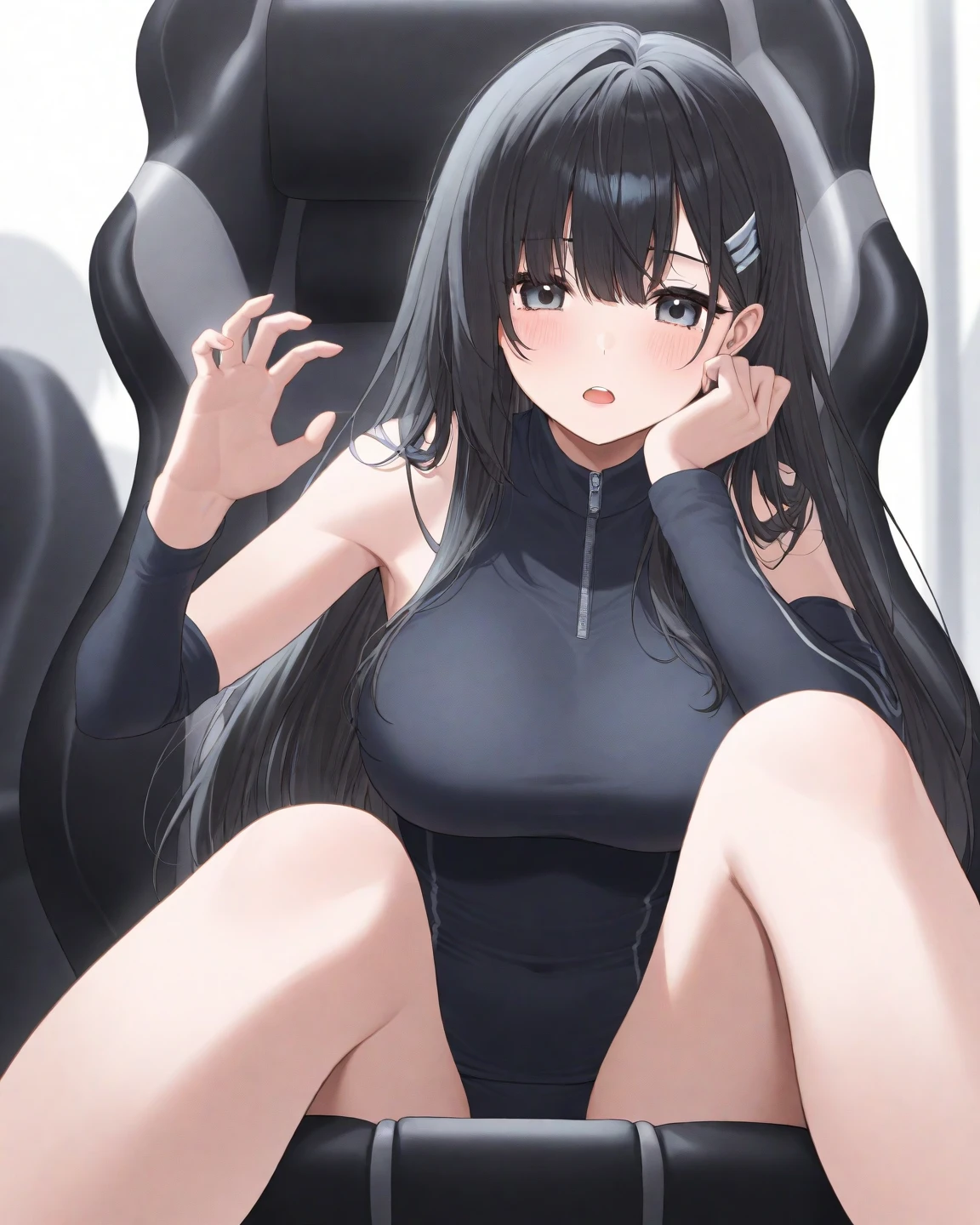 Tifa, red eyes, eyelid, face shadow, finely detailed, best quality, large breasts, cleavage, full body, detailed iris. smug expression, beautiful lighting, white tank top, black shorts, sexy legs, large butt, water swirling around the character, colorful refraction, disheveled hair, marvelous illustration, detailed splash <lora:srgrafoStyleLora_srgrafoV1:1>