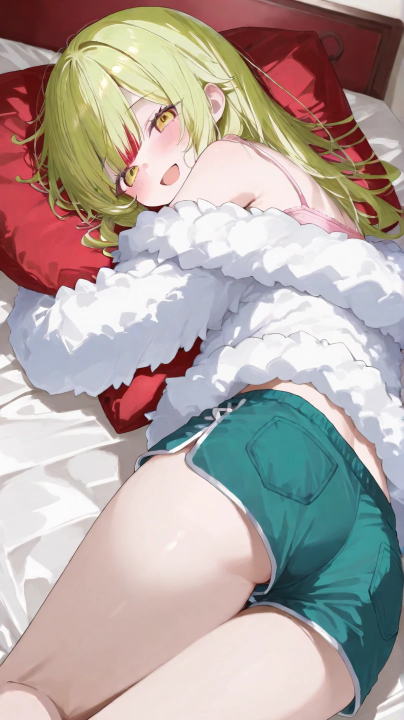 (best quality, masterpiece),full body, 1 girl, solo, nsfw, mine , details, (Light and shadow oxtail , bed background, Cute girl posing on pillow ,Pillow,(piles of Pillow),Upholstered,((four poster bed)),Soft pillow quotation,Lots of Pillow,(Pillow),The love surrounding the protagonist,steam,(Luxury Pillow),(luxury bed),(Gorgeous pattern pillow),luxurious pillow,(bedroom ),pillow humping,pillow ride, masturbation, pillow straddling, crotch rub, hump,open mouth , kneeling,(Love around the protagonist),(Steaming hot),(pillow),Four poster bed,Canopy bed,Lots of pillow heads,princess bed , long hair, frilled pillow , ((pink pillow)) , big pillow , peeing, urine, wetting pillows, Splashed liquid,There are water stains on the pillow and bed,Lots of urine, Lots of liquids, CarolOlston, green eyes, blonde hair, hair ornament, white shirt, striped bowtie, pink sweater, black skirt, ahegao, blush