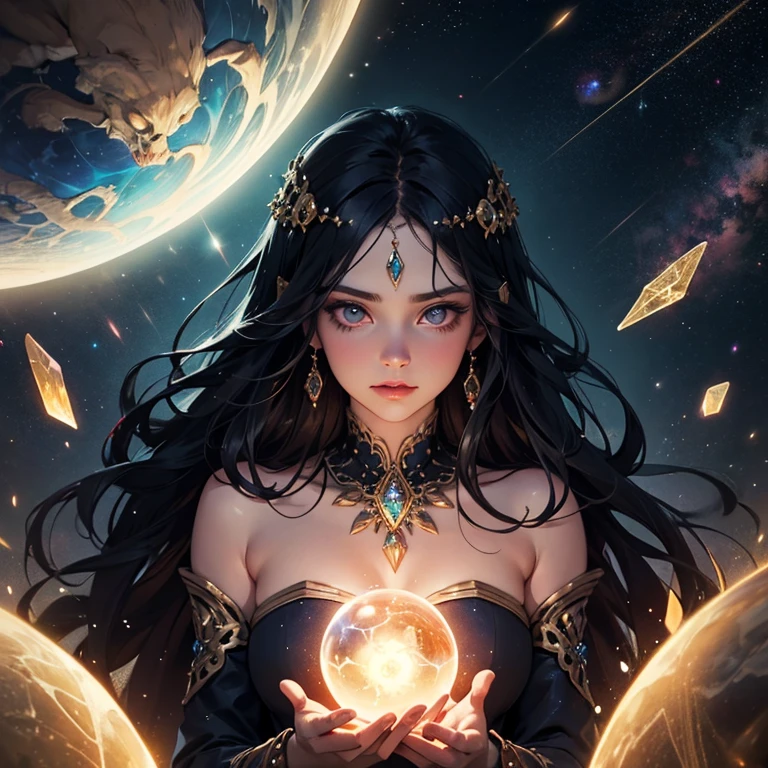 high details, best quality, 8k, [ultra detailed], masterpiece, best quality, (extremely detailed), full body, ultra wide shot, photorealistic, fantasy art, dnd art, rpg art, realistic art, an ultra wide picture of a female human (1.5 intricate details, Masterpiece, best quality) godess of light ((blue radiant aura)), controlling a swirling blue radiant magic (1.5 intricate details, Masterpiece, best quality), manipulating purple radiant magical symbols, divine symbols (1.5 intricate details, Masterpiece, best quality), human female, blond  hair, long hair with aura, hair with blue radiant eyes, intense eyes, ((radiant eyes)), (( blue glowing eyes)), dynamic clothing, fantasy sky, clouds, celestial  background, ((divine worship atmosphere)), high details, best quality, highres, ultra wide angle