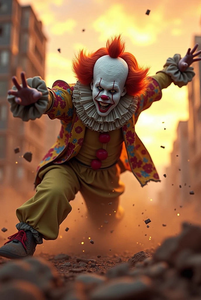 Create a barber clown like a neighborhood bully