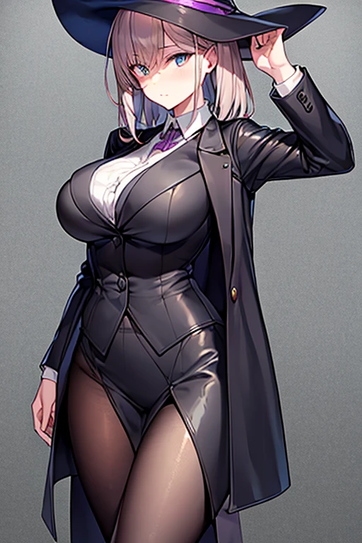 jeanne alter, shinjuko skin, 1 girl, looking at the camera, sexy smile, big , best quality face, beautiful eyes,short hair,tight latex clothing,better quality