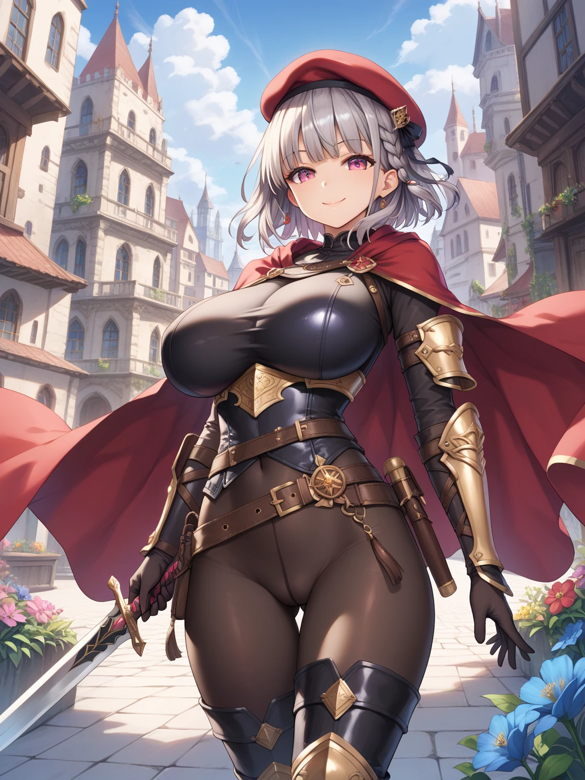 (1 Girl,Solo) ,Fantasy, High resolution, 19 Private, Creative, (Waist sheath:1.3), Open Mouth Smile, , Short Hair, Medium bust, Displaying the viewer, Bangs ,Hazel eye detail, (Brown hair,Short ponytail hair:1.5), ,Short Hair, Peeing while standing,Straight on, Couple,(Esbian all over:1.1), White thighs,(Couple:1.4),,Close-up portrait of a woman in gold armor, Girl in Armor, ビキニアーマーのfemale knight, Gold Bikini Armor,Gold Bikini Armor, Gorgeous Female Paladin, female knight, 美しいfemale knightの, Beautiful Armor, Slender、Gold Bikini Armor, Exposed abdomen, Glamorous Gold Bikini Armor, Stunning Armor, The beautiful knight smiled,Vertical belly button、Skin radiance、Rough-skinned Esbian,Futomo,Silver Armored Boots,Don,Glasses