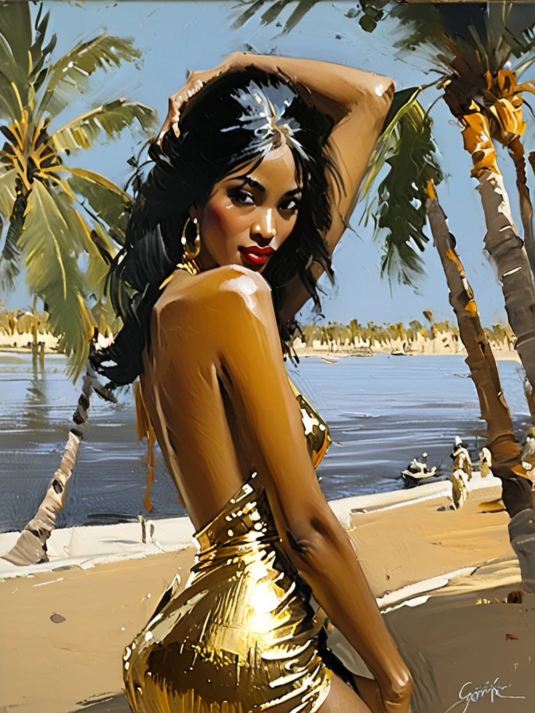 A beautiful day in the beach by unique style of Enki Bilal