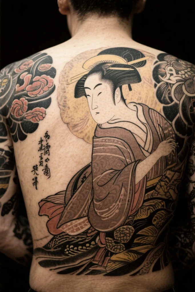 Japanese Anime Tattoo Design